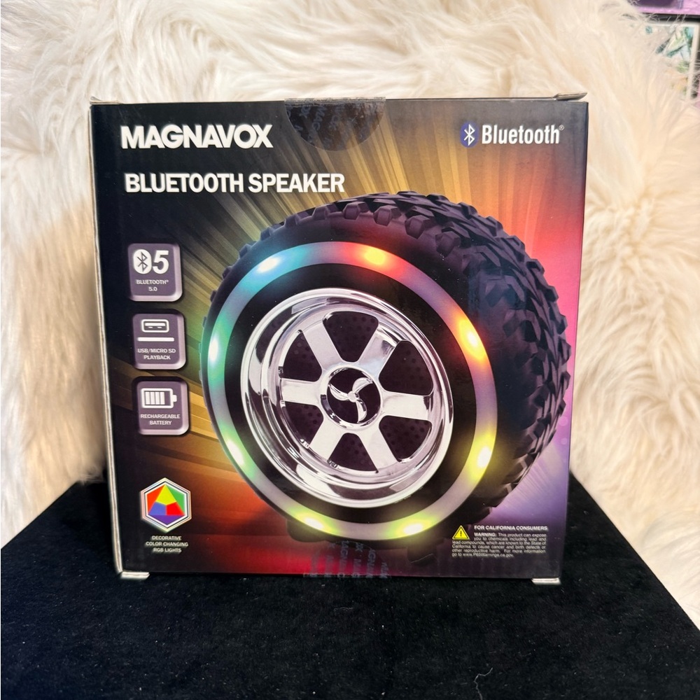 Magnavox Bluetooth Portable Speaker with LED Lights - Black